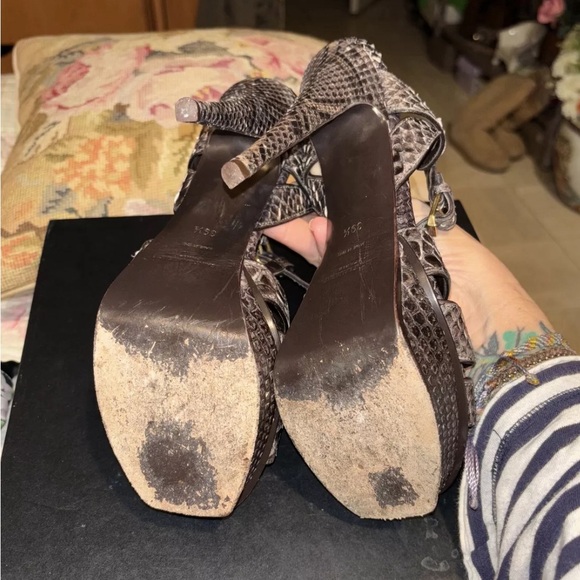 YSL python tribute platform gorgeous shoes 39 1/2 - Picture 5 of 6